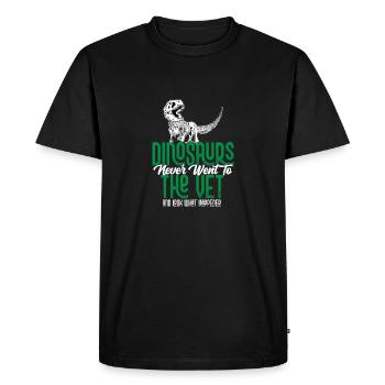 Dinosaurs Never Went To The Vet Veterinarian Anima - Men's Premium Organic T-Shirt - black - Front - Nico (187cm)