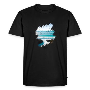 Belle photo de mer mer mer nature surf - T-shirt Premium bio Homme - noir - Devant - Nico (187cm)