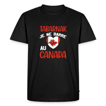 Je peux pas cadeau voyage au canada homme femme - T-shirt Premium bio Homme - noir - Devant - Nico (187cm)