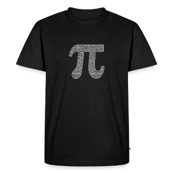 Chiffres du jour Pi 3.14159 Mathématiques Informatique - T-shirt Premium bio Homme - noir - Devant - Nico (187cm)