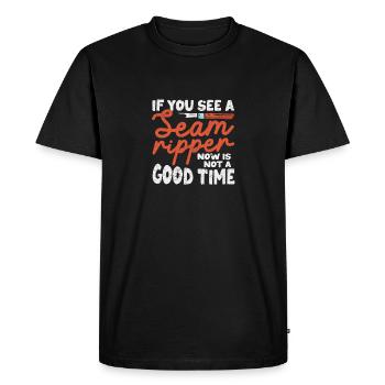 If you see a seam ripper, there is now no - Men's Premium Organic T-Shirt - black - Front - Nico (187cm)