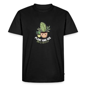 Plantes agréables de parents amusants citation - T-shirt Premium bio Homme - noir - Devant - Nico (187cm)