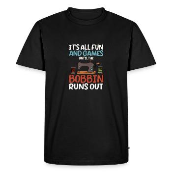 It's all fun and games until the coil runs - Men's Premium Organic T-Shirt - black - Front - Nico (187cm)