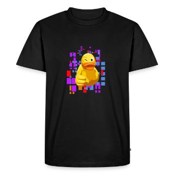 Oie canard - T-shirt Premium bio Homme - noir - Devant - Nico (187cm)