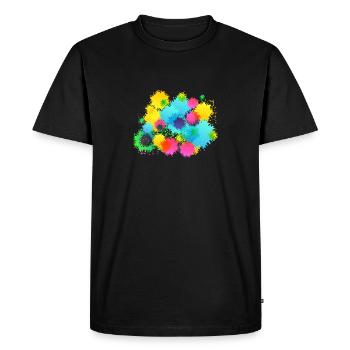 Paintball paint splash - Men's Premium Organic T-Shirt - black - Front - Nico (187cm)