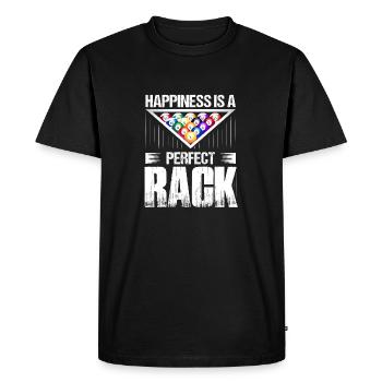 Happiness Is A Perfect Rack Billiards Snooker Billia - Men's Premium Organic T-Shirt - black - Front - Nico (187cm)