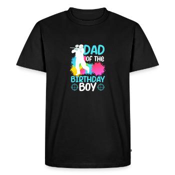 Father of the birthday boy Paintball Sport - Men's Premium Organic T-Shirt - black - Front - Nico (187cm)