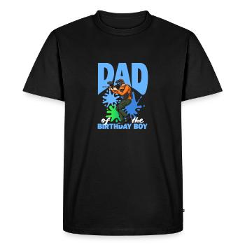 Father of the birthday boy Paintball Sport - Men's Premium Organic T-Shirt - black - Front - Nico (187cm)