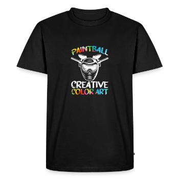 Paintball Creative Paint Color Art Airsoft Paint - T-shirt Premium bio Homme - noir - Devant - Nico (187cm)