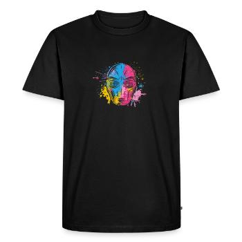 Paintball Lover Face Mask Paint Ball Team - Men's Premium Organic T-Shirt - black - Front - Nico (187cm)