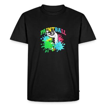 Retro Vintage Paintball Player Équipe de paintball - T-shirt Premium bio Homme - noir - Devant - Nico (187cm)