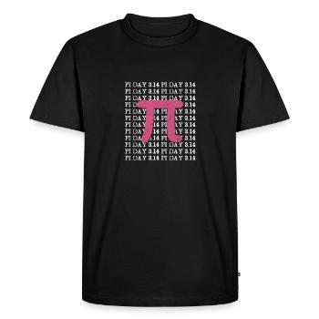 Drôle Pi Day Math Symbol Rose 14 Mars National - T-shirt Premium bio Homme - noir - Devant - Nico (187cm)