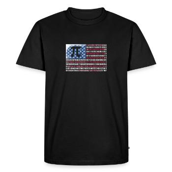 Juillet 4 Pi Day American Flag Mathematics USA - T-shirt Premium bio Homme - noir - Devant - Nico (187cm)