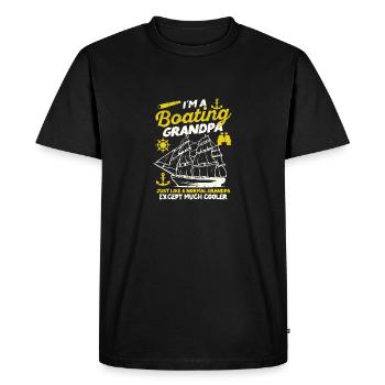 I'm a boating grandpa Funny Sailing Sailing - Men's Premium Organic T-Shirt - black - Front - Nico (187cm)