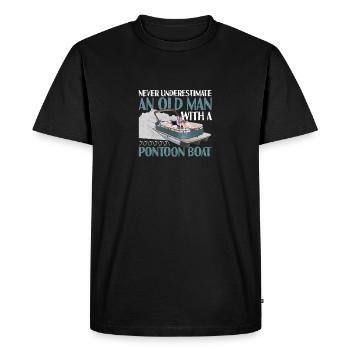 Never underestimate an old man - Men's Premium Organic T-Shirt - black - Front - Nico (187cm)