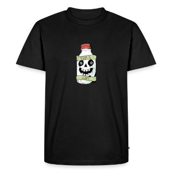 Dairy Is Scary Lactose Intolerant Funny Cheese Pun - Men's Premium Organic T-Shirt - black - Front - Nico (187cm)