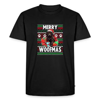 Noël Parent Fourrure - Black Labrador Lover Ugly C - T-shirt Premium bio Homme - noir - Devant - Nico (187cm)