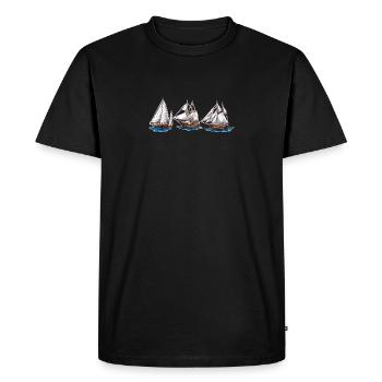 sailboats open water sailing sailing sailing yacht - Men's Premium Organic T-Shirt - black - Front - Nico (187cm)