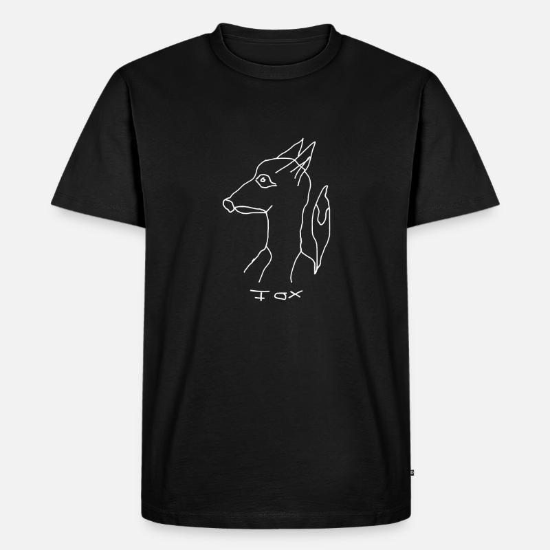 Fuchs - Männer Premium Bio T-Shirt - Schwarz