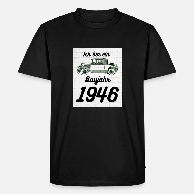 Oldtimer 1946 - Männer Premium Bio T-Shirt - Schwarz