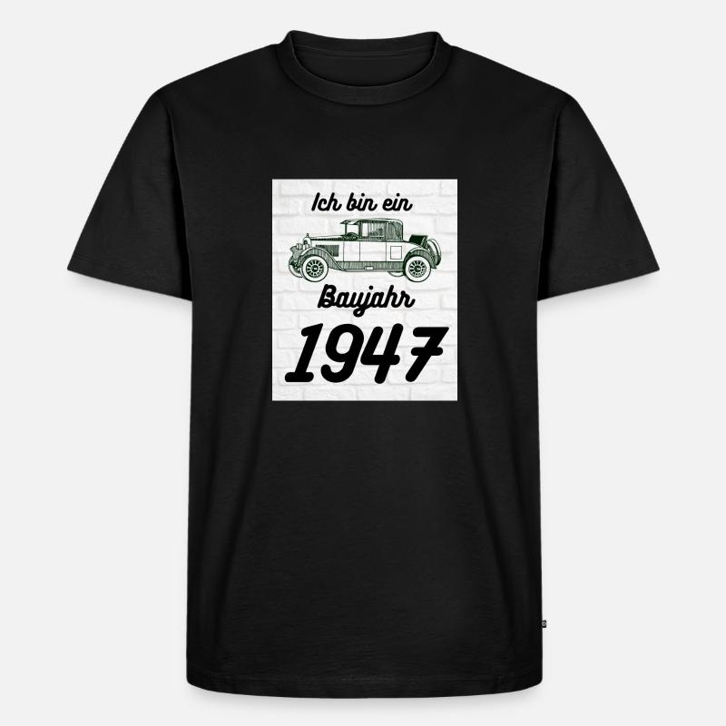 Oldtimer 1947 - Männer Premium Bio T-Shirt - Schwarz