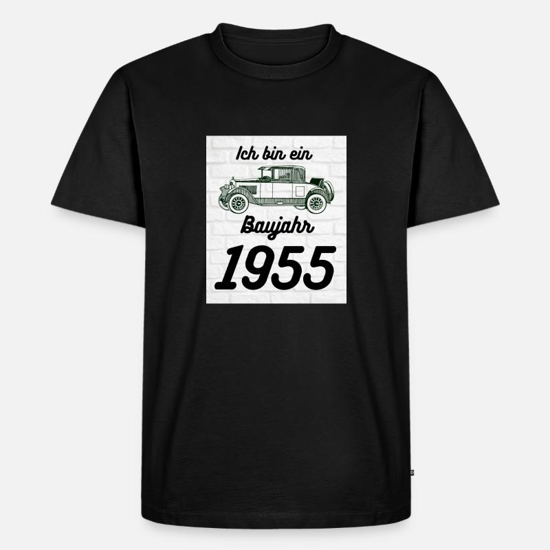 Oldtimer 1955 - Männer Premium Bio T-Shirt - Schwarz