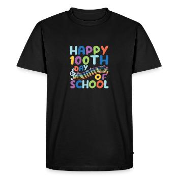 100e jour d’école, professeur de musique, musicien - T-shirt Premium bio Homme - noir - Devant - Nico (187cm)