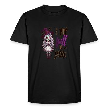 Zombie girl met un sort sur vous - T-shirt Premium bio Homme - noir - Devant - Nico (187cm)