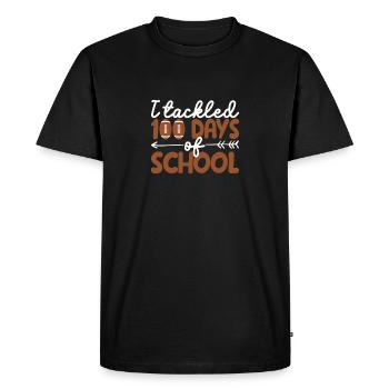 J’ai maîtrisé l’école pendant 100 jours - T-shirt Premium bio Homme - noir - Devant - Nico (187cm)