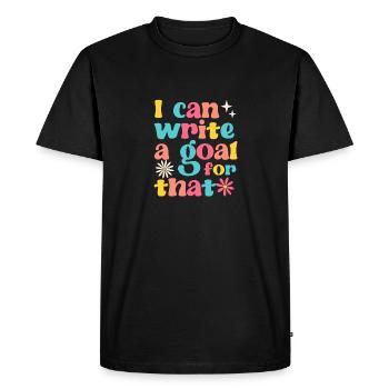 Je peux me fixer un objectif pour l’école amusante de 100 jours - T-shirt Premium bio Homme - noir - Devant - Nico (187cm)