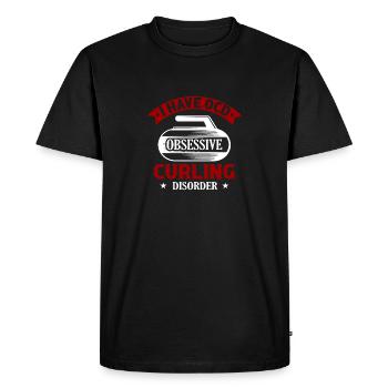 I Have OCD Obsessive Curling Disorder Ice Sport Cu - Men's Premium Organic T-Shirt - black - Front - Nico (187cm)