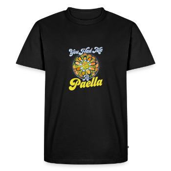 Vous m’avez eu à la nourriture de plat de riz Paella Espana - T-shirt Premium bio Homme - noir - Devant - Nico (187cm)
