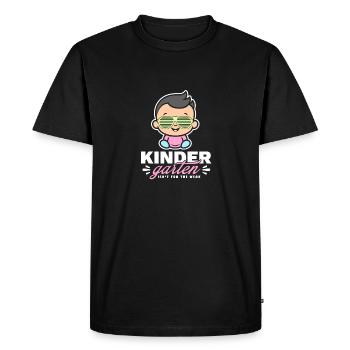 La maternelle n’est pas pour les faibles - T-shirt Premium bio Homme - noir - Devant - Nico (187cm)