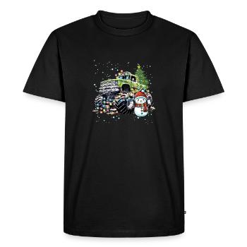 Monster Truck Cool Noël pour hommes, garçons, filles, - T-shirt Premium bio Homme - noir - Devant - Nico (187cm)
