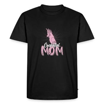 Calopsitte maman oiseau oiseau perroquet propriétaire - T-shirt Premium bio Homme - noir - Devant - Nico (187cm)