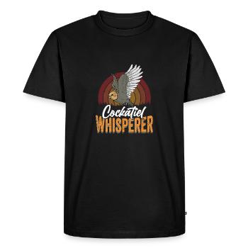 Calopsitte Chuchoteur Oiseau Oiseau Perroquet Aviaire Propriétaire - T-shirt Premium bio Homme - noir - Devant - Nico (187cm)