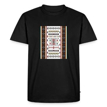 AMAZIGH BERBER SYMBOL MZABE CARPET - Men's Premium Organic T-Shirt - black - Front - Nico (187cm)