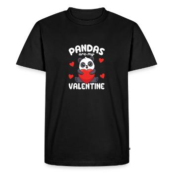 Les pandas sont mon amour de panda drôle de Saint-Valentin - T-shirt Premium bio Homme - noir - Devant - Nico (187cm)
