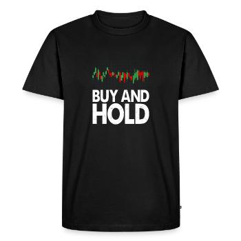 Buy And Hold Trader Investor Stock Market Trading - Men's Premium Organic T-Shirt - black - Front - Nico (187cm)