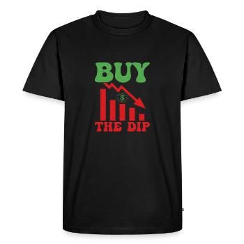 Acheter The Dip Trader Investisseur Trading en Bourse - T-shirt Premium bio Homme - noir - Devant - Nico (187cm)