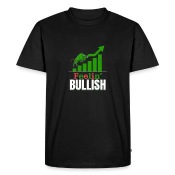 Feelin' Haussier Marché Boursier Trading Trader Investir - T-shirt Premium bio Homme - noir - Devant - Nico (187cm)