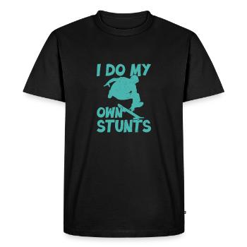 Je fais mes propres cascades Skateboard Skater Skateboard - T-shirt Premium bio Homme - noir - Devant - Nico (187cm)
