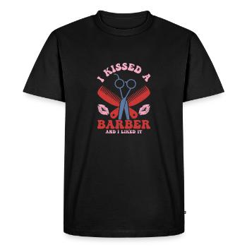 J’ai embrassé un et j’ai aimé la barbe du salon de coiffure - T-shirt Premium bio Homme - noir - Devant - Nico (187cm)