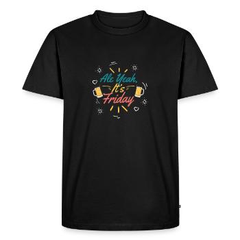 Ale oui, c’est vendredi Craft Beer Brewer Homebrew - T-shirt Premium bio Homme - noir - Devant - Nico (187cm)