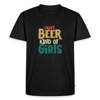 Bière artisanale genre de fille brasser brasseur Homebrew - T-shirt Premium bio Homme - noir - Devant - Nico (187cm)