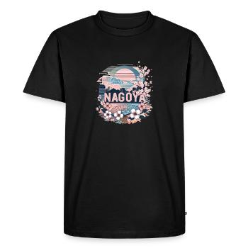 Ville de Nagoya, Japon, Sakura, Japon, Souvenir Art - T-shirt Premium bio Homme - noir - Devant - Nico (187cm)