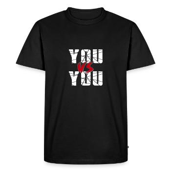 you vs you - Men's Premium Organic T-Shirt - black - Front - Nico (187cm)