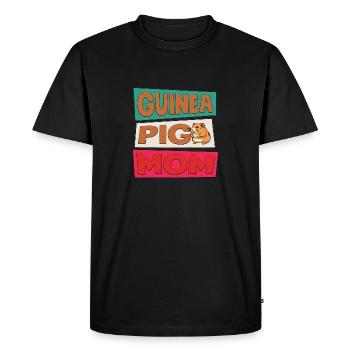Guinea Pig Mom Cavy Lover Guinea Pigs Rodent - Men's Premium Organic T-Shirt - black - Front - Nico (187cm)