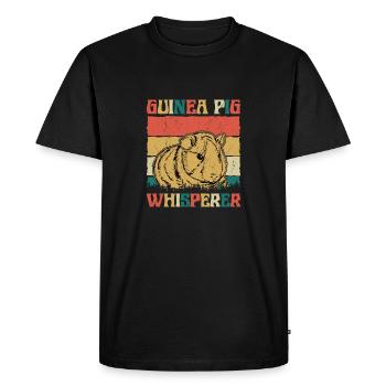 Guinea Pig Whisperer Rodent Guinea Pigs Cavy Lover - Men's Premium Organic T-Shirt - black - Front - Nico (187cm)