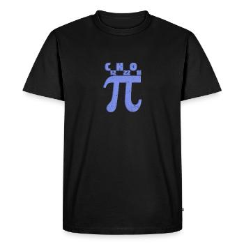 Drôle Pi Jour Sucre Symbole Formule Mathématique - T-shirt Premium bio Homme - noir - Devant - Nico (187cm)